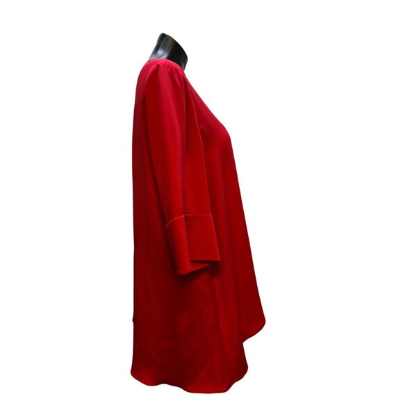 St. John Red Asymmetric Hem Blouse Size S - Picture 3 of 5